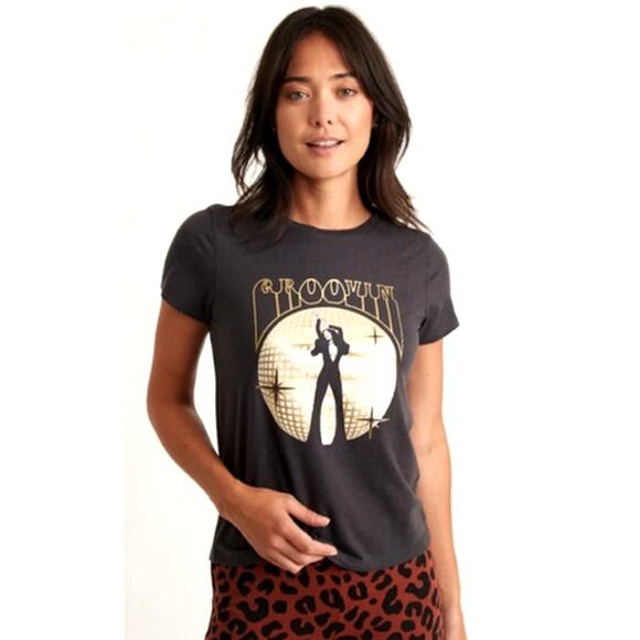 Marine Layer Respun Graphic Classic Crew in Faded Black S - Picture 1 of 8